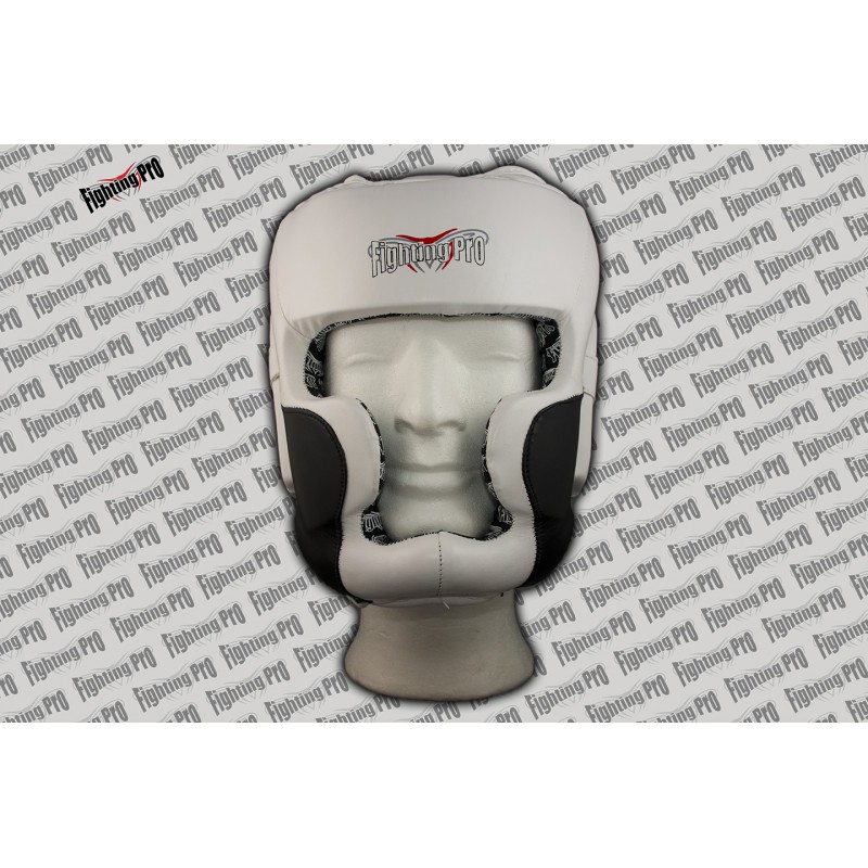 Casque de boxe protection menton et pommettes