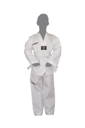 Dobok - Unifome de Taekwondo Nihon Do  brodé col blanc (Taille 100 à 150)